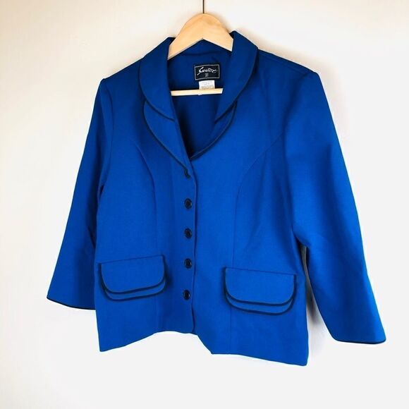 Vintage Classic Blue Blazer by Sweet Suit - Picture 5 of 9